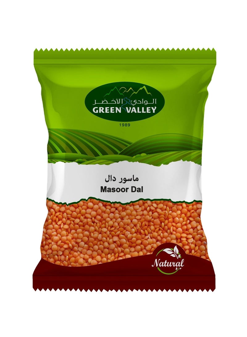 Green Valley Red Split Lentils (Masoor Dal) 1 kg – Premium Quality, Clean & Natural Pulses - Image 1